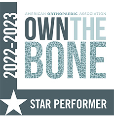 2022-2023 American Orthopaedic Association 'Own the Bone' Star Performer.