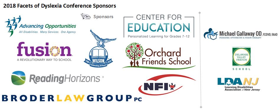 2018 Facets of Dyslexia Sponsors