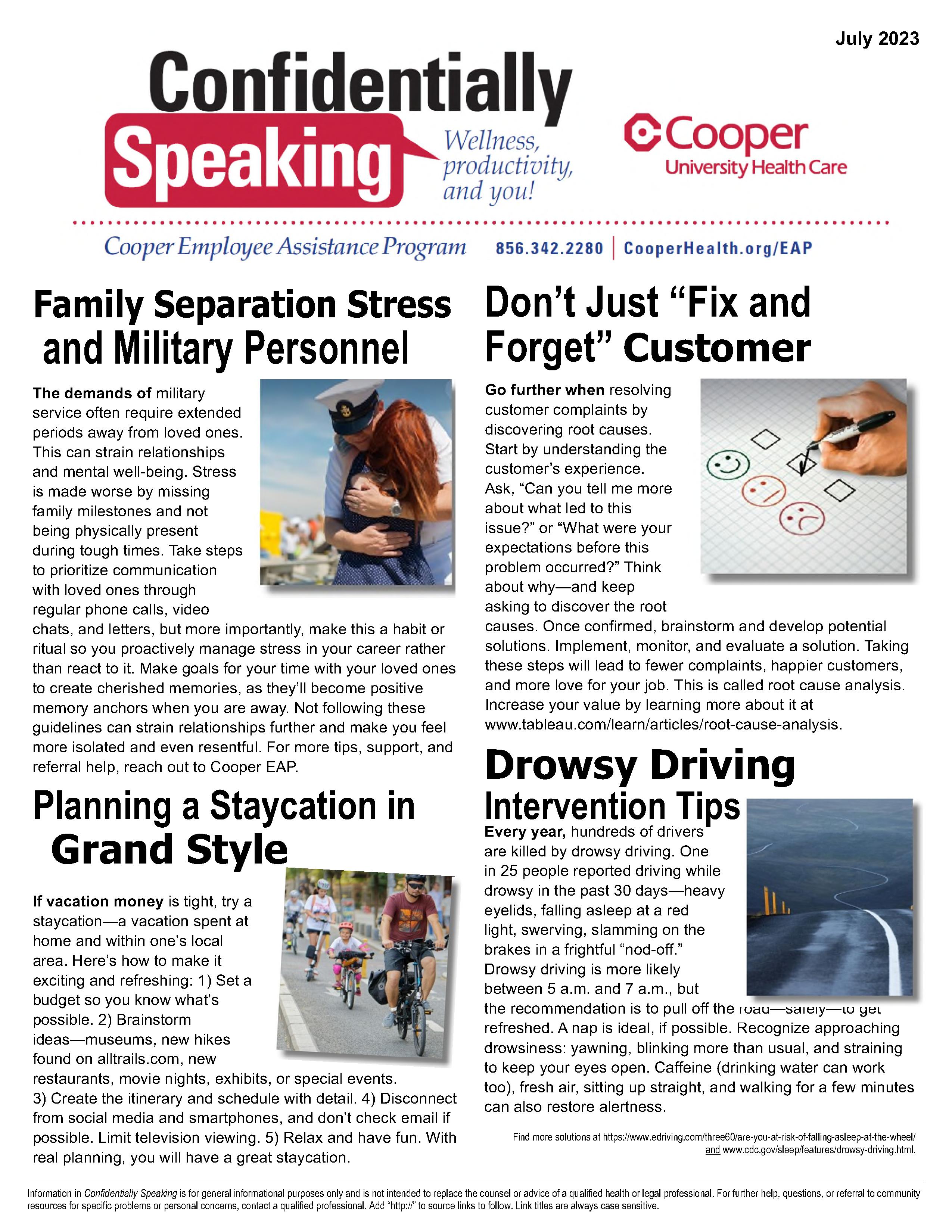 July 2023 Confidentially Speaking Newsletter Cover