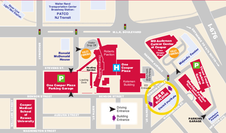 Map of the Education and Research Building