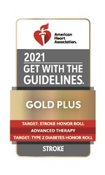 Get With The Guidelines®-Stroke Gold Plus, Target: Stroke Advanced Therapy, & Target: Type 2 Diabetes Honor Roll Award 
