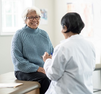 doctor and patient at an office visit