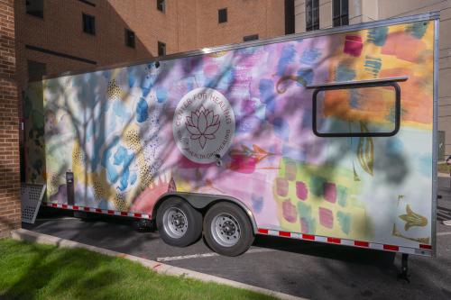 A photo of the Center for Healing's mobile health clinic