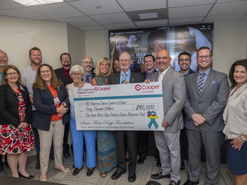 The Cooper Foundation Receives $40K Donation During Ovarian Cancer Awareness Month