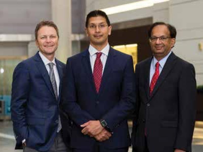 Our Bariatric Surgical Team: (L-R) Brendan G. O'Connell, MD; Rohit A. Patel, MD; and Harish Kakkilaya, MD.