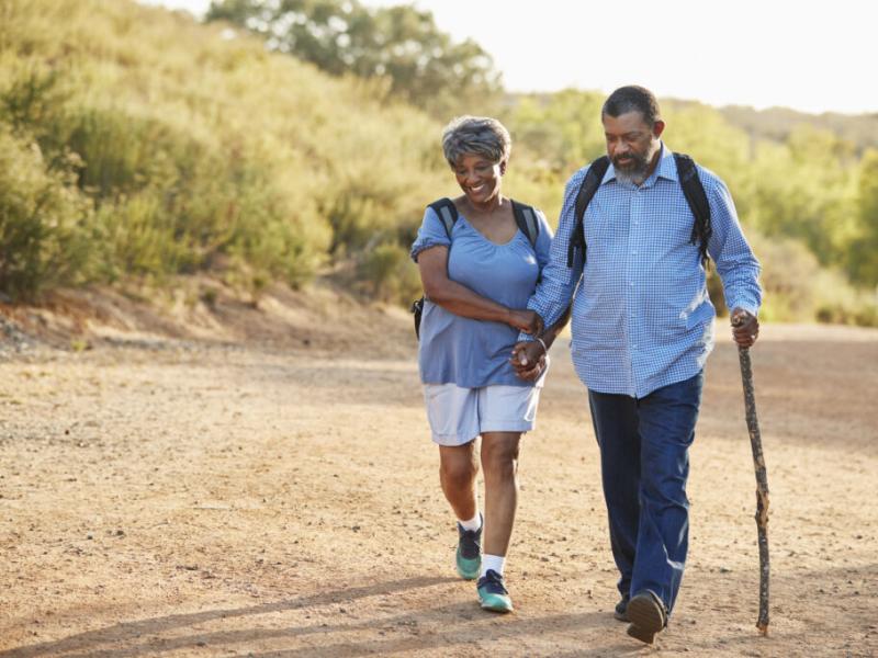 2 people walking